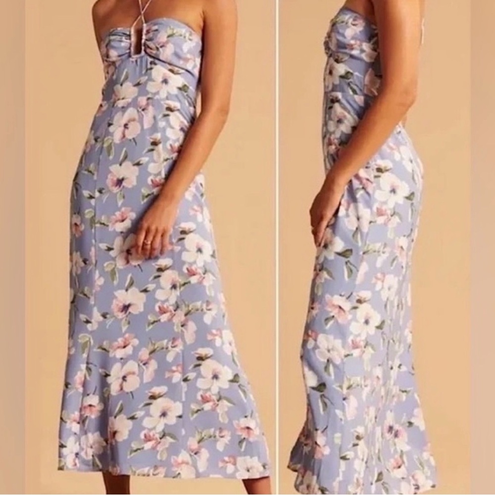Abercrombie & Fitch Floral Midi Halter Dress in XS for spring summer